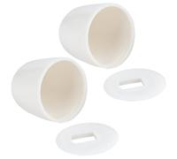 Luxshiny 1 Pair of White Abs Toilet Bolt Caps Replacement Covers with Strong Texture, Universal Plastic Screw Trim Caps for Bathroom Toilet Bowl Bolt Protection