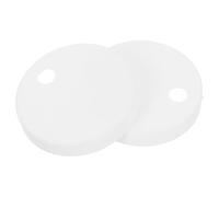 Luxshiny 1 Pair White Plastic Toilet Seat Top Hinge Fixings Round Hidden Design, Replacement Toilet Lid Accessories for Bathroom and Public Places