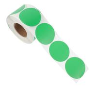 Luxshiny 1 Roll Round Labels Thermal Self Adhesive Paper Stickers Blank Green Sturdy for Express and School Projects