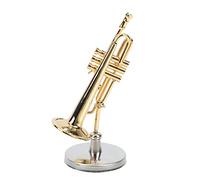 Luxshiny 1 Set Rotatable Simulation Trumpet Model Decorative Musical Instrument for Home Decor Photography Props Teaching and Collection with Stable Base and Elegant Design