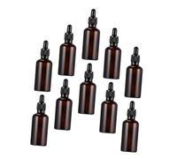 Luxshiny 10 Pcs Glass Essential Oil Dropper Bottles Refillable Reusable Travel Dispenser for Perfume Medicine Storage Aromatherapy with Leak-resistant Design