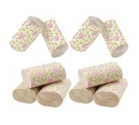 Luxshiny 10 Rolls of Bamboo Toilet Paper with Elegant Rose Print, Soft Texture and Practical Use for Home and Classroom, Decorative Solid Core Tissue Paper Rolls