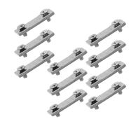 Luxshiny 10 Sets Vernier Caliper Slider Stop Plates with 9mm Hole Spacing, Metal Clamp Replacement Accessories for Dial and Digital Calipers, for Machinist Tool Precision Measuring