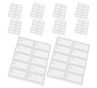 Luxshiny 10 Sheets Handwriting Date Labels Note Sticker Synthetic Paper Adhesive Waterproof Oil-Resistant Easy to Paste Record Information for Organization and Food Bottles