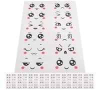 Luxshiny 10 Sheets Self-Adhesive Easter Stickers with Cute Cartoon Face Expressions for DIY Easter Egg Decorations Easy to Use PVC Stickers for Celebrations