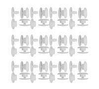 Luxshiny 100 Pairs Disposable Resin Snap Fastener Button for Mask Fastening and DIY Crafts Making, White Pom Material, Suitable for Protective Masks and Bags, Easy to Use and Secure