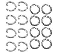 Luxshiny 100 Pcs Stainless Steel Rectangle Open Jump Rings Versatile Use Secure Connection Bright Dazzling Eye-catching White Iron Crafting Projects