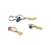 Luxshiny 100 Sheets in Jewelry Price Labels Adhesive Display Tags Quick and Easy Labeling Smooth Writing Surface Square Kraft Paper for Decoration and Writing Names