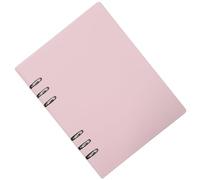 Luxshiny 100 Sheets Notebook Weekly Plan Notebook A5 Size Pu Cover Aluminum Alloy Rings Easy to Turn Pages Record Journey Decorative Simple for Friends Daily Plan