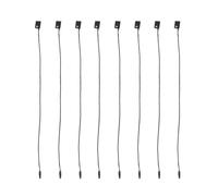 Luxshiny 1000pcs Clothes Tag Rope Tag String Tie String with Lightweight Plastic, Sturdy Thread and Plastic Locker, Black Hanging for Indoor Retail Use