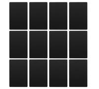 Luxshiny 100pcs Black Aluminum Blank Business Cards with Smooth Surface and Delicate Workmanship, Round Corner Metal Business Card Blanks for Laser Engraving and Office Use