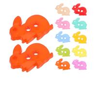 Luxshiny 100Pcs Easter Rabbit Buttons Bulk Plastic Crafting Buttons for DIY Sewing Scrapbooking and Crochet Bright Bunny Embellishments for Hobbyists and Clothing