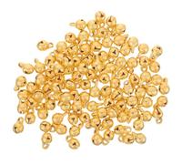 Luxshiny 100pcs Mini Gold Bells - 5mm Small Craft Bells for Diy Jewelry Making, Doll Clothes Accessories, Christmas Decorations, Golden Metal Pendants for Bracelets, Necklaces, Anklets