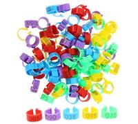 Luxshiny 100pcs Pigeon Foot Rings Numbered Plastic Bird Leg Bands Identification Rings Mixed Colors for Racing and Private Pigeons