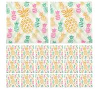 Luxshiny 100pcs Pineapple Paper Napkins 6.5x6.5 Inch Disposable Tissue for Tropical Luau Party Supplies, Gentle the Touch and Strong, for Outdoor Events and Decorating Dessert Dishes