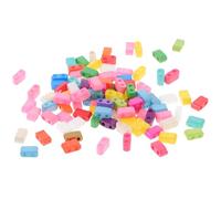 Luxshiny 100pcs Small Glass Beads DIY Loose Beads Assorted Color Beautiful Shapes Hole Design Easy to String for Crafts Making Jewelry Making Anniversary Day Birthday