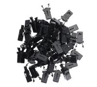 Luxshiny 100pcs Universal Trash Can Lid Lock Clips, Push Button Latch Plastic Buckles for Waste Containers and Baskets, Hygienic Access Replacement Parts for Home and Outdoor Use
