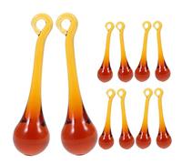 Luxshiny 10pcs Amber Crystal Prisms for Chandeliers Hanging Ornaments DIY Decoration for Home Wedding Festival Curtains