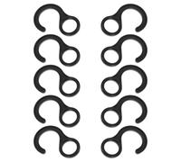 Luxshiny 10pcs Black Plastic Tent Hooks Outdoor round Tarp Clips Lightweight Canopy Fasteners for Camping Rv Awning Side Tent Clamp Accessories