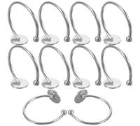 Luxshiny 10pcs DIY Ring Bases Adjustable Ring Bases Stainless Steel Silver Flat Round Tray Craftsmanship Finger for Home Jewelry Making