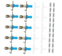 Luxshiny 10pcs Dual Spring Rabbit Water Feeder Automatic Drinking Dispenser for Rabbit Cage Flow White Three Way Connector Easy Installation Chinchillas Ferrets