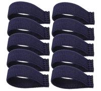 Luxshiny 10pcs Elastic Belt Loop Keepers for Wide Straps Canvas Retainers for Backpacks Men Belt Holders Lightweight Navy Blue