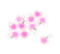Luxshiny 10pcs Heart-shaped Mobile Phone Dust Plugs, Lightweight Alloy and Plastic Charging Port Covers, Compact Headphone Port Dust Covers for On-the-go and Home Use