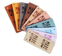 Luxshiny 10pcs Leather Tags Sewing Label Pu Leather Practical Use Not Easy to Fade Elegant Simple Design Workmanship for Clothing DIY Crafts