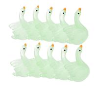 Luxshiny 10pcs Mini Resin Swan Figurines Glow in Dark Micro Landscaping Decor Creative Adorable Swan Shape for Fairy Garden Accessories and Outdoor Ornament