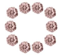 Luxshiny 10pcs Pink Microfiber Floral Clothing Accessories for DIY Decoration and Personalize Clothing Flower Design, for Costumes and Bags