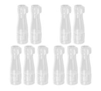 Luxshiny 10pcs Plastic Makeup Brush Covers with Dustproof Lid for Comprehensive Protection and Extended Bristle Service Life, Small round Shaped Cosmetic Brush Protectors for Home