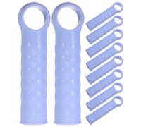 Luxshiny 10pcs Plastic Mop Handle End Caps for Broomstick and Mop Handles, Blue Plastic Replacement Grips, Quick Replacement Design to Extend Lifespan, for Home Cleaning Accessories