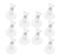 Luxshiny 10pcs Plastic Sign Display Clips with Suction Cup for Supermarket and Shop Use, Multi-function Label Clips Suitable for Cylindrical Objects and Partitions