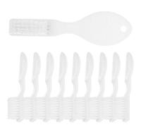Luxshiny 10pcs Portable Prison Toothbrush Nylon Plastic Soft Bristle Toothbrushes for Oral Hygiene and Bad Breath Prevention