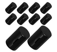 Luxshiny 10pcs Sand Shaker Musical Shakers Rhythm with Dynamic Sound Sturdy Performance Black Metal Plastic Finger Percussion Instrument for Ukulele Guitar Accompaniment