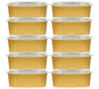 Luxshiny 10pcs Thick Aluminum Foil Cake and Pastry Bowls Set, Portable Compact Baking Containers without Lid, Multi-function Food Storage Boxes for Kitchen and Outdoor Use