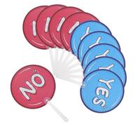 Luxshiny 10pcs Yes No Paddles Plastic Handheld Answer Signs for Student Feedback, Classroom Discussion Signs for Classroom Activities and Discussions, Students and Teachers