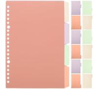 Luxshiny 12 Sets Binder Dividers for Notepad Tabs with Creative Design Brown Pp Material Indexing and Quick Classification for Research and Books