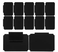 Luxshiny 12pcs Black Basket Clip Labels for Storage Bins, Lightweight Pp Material Re-writable Label Holders, for Displaying Product Information and Organising Baskets