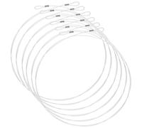 Luxshiny 12pcs Picture Hanging String Nylon Cord Double-Ended Loops Robust and Resilient Easy Setup Silver for Birthday Party Decorations