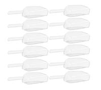 Luxshiny 12pcs Reusable Plastic Food Scoops with Ergonomic Handle and Lightweight Design for Kitchen and Parties Multi-Purpose Ice Cream, Flour, Sugar, Candy, and Coffee Scoops
