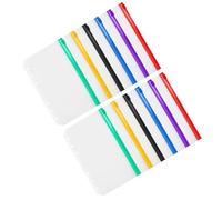 Luxshiny 12pcs Zipper Binder Pouches Multipurpose Binder Pockets A6 Size High-Class PVC Material Easy to Take Practical Design for Meetings and Schools Suitable for Students