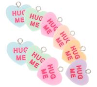 Luxshiny 14pcs Heart-shaped Resin and Iron Charms for Bracelets and Key Chains, Not Easy to Break, for DIY Jewelry Making and Wedding Accessories