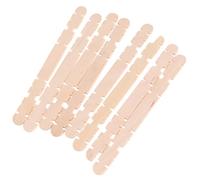 Luxshiny 150pcs Wooden DIY Sticks Crafting Sticks Safe Without Burrs Khaki Wood Sawtooth Edges for Birthday Parties and Rainy Day Projects