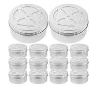 Luxshiny 15pcs Dog Odor Sniffle Case Scent Training Equipment Aluminum Metal Boxes with Lids Silver Sturdy Healthconscious Materials for Professional Scent Work Sessions