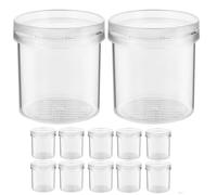 Luxshiny 15pcs Insect Observation Cups with Magnifier Feeding Boxes Portable Critter Containers for Science Education and Outdoor Exploration