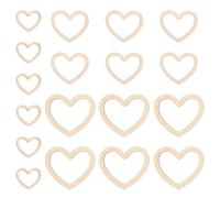 Luxshiny 18pcs Heart Shaped Dream Catcher Frame Wooden Heart Rings Rustic Boho-Inspired Easy Assembly Versatile DIY Crafting for Home Wall Decoration