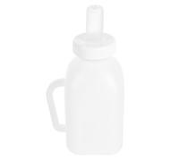 Luxshiny 1l Lamb Feeding Bottle for Farm Animals with Large Opening and Comfortable to Hold Handle, Sturdy Plastic Milk Feeder for Young Livestock Feeding on Farms