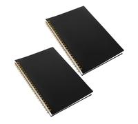 Luxshiny 2 Books Financial Planner Notebook with Ruled Pages, Budget Tracking and Income Expense Log for Offices and Schools, Black Pp Cover Money Management Ledger with Two-wire Binding