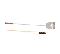 Luxshiny 2 Pack Bird Cage Cleaning Brush and Dung Set Wood Stainless Steel Cage Cleaner for Small Animal Enclosures PET